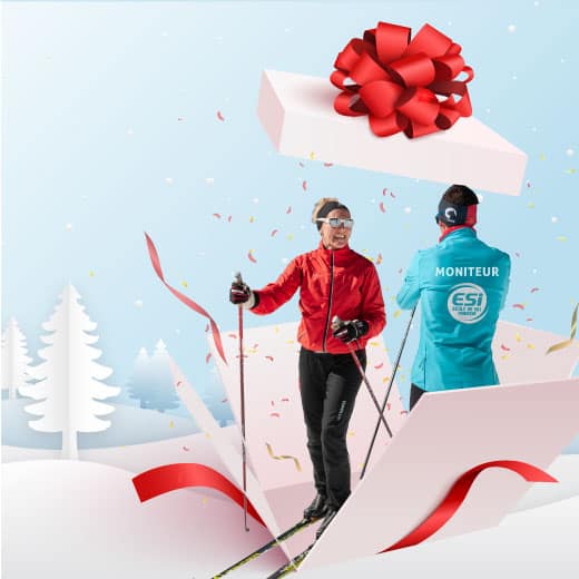 Bon cadeau Cours ski de fond, rando nordique, raquettes Glières